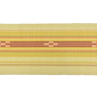 八重山ミンサー くちなし色 半幅帯 ｜みんさー工芸館 | hanaito